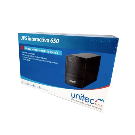 UPS Interactiva UNITEC 650 400VA 240W Tecmax