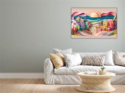 3D Effect Wall Art Abstract Beach Wall Art Dimensional Wall - Etsy