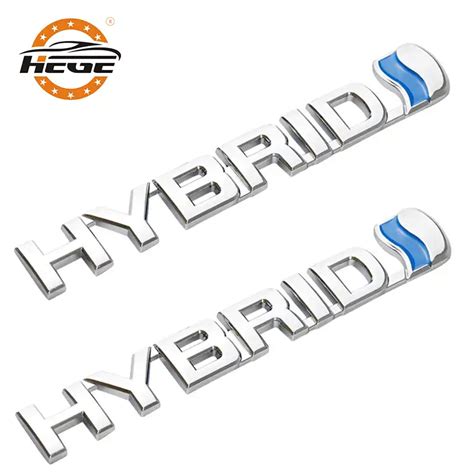 Car Styling Abs Chrome Hybrid Badge Emblem D Sticker Decal For Toyota