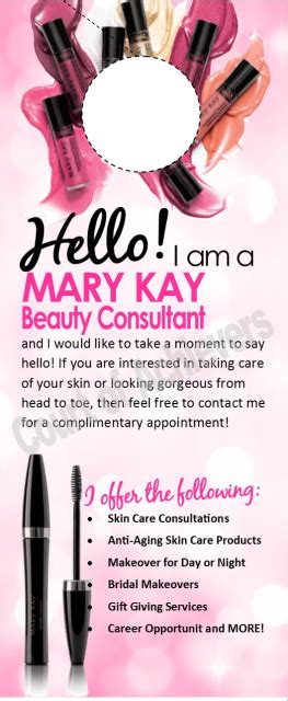 Hello Door Hanger Mary Kay Mary Kay Consultant Mary Kay Booking