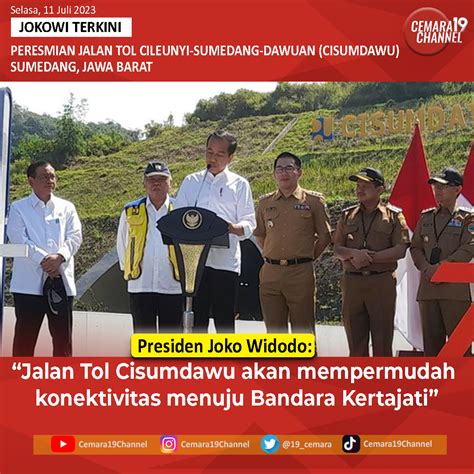 Cemara 19 Channel On Twitter Presiden Joko Widodo Jalan Tol