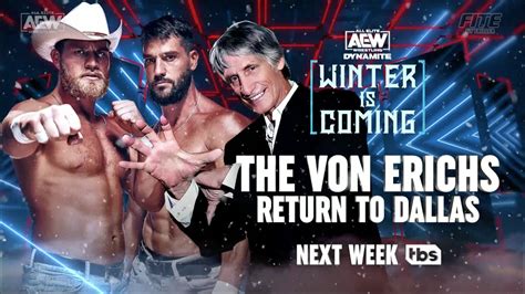 The Von Erichs And More Set For 12 13 AEW Dynamite Winter Is Coming