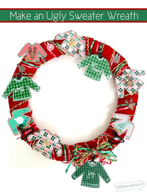 Make An Ugly Sweater Wreath Diy Ugly Christmas Sweater Diy Christmas