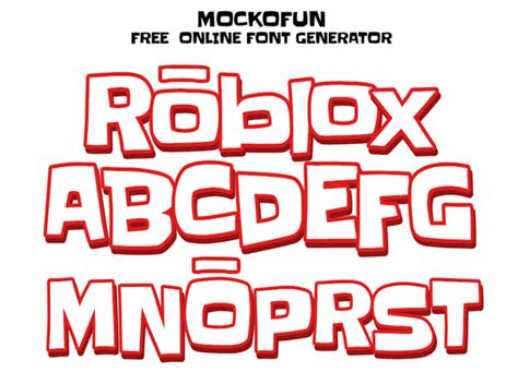 Roblox Font Generator - MockoFUN