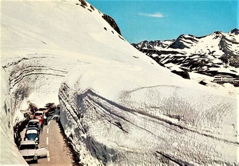 Grimsel Passhöhe Oldtimer im Schnee Kaufen auf Ricardo