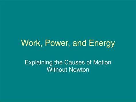 Ppt Work Power And Energy Powerpoint Presentation Free Download