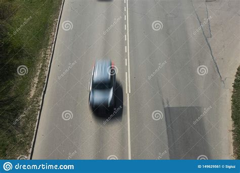 Overhead View on Highway Top View Drone Stock Image - Image of drive ...