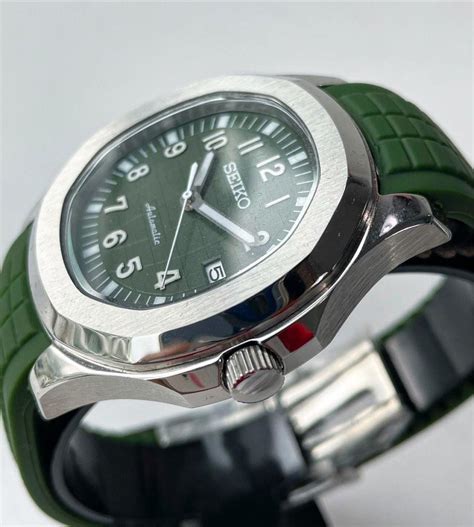 Custom Seiko Mod Green Aquanaut Pp Men S Fashion Watches