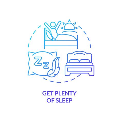 Get plenty of sleep blue gradient concept icon. Get enough rest to stay