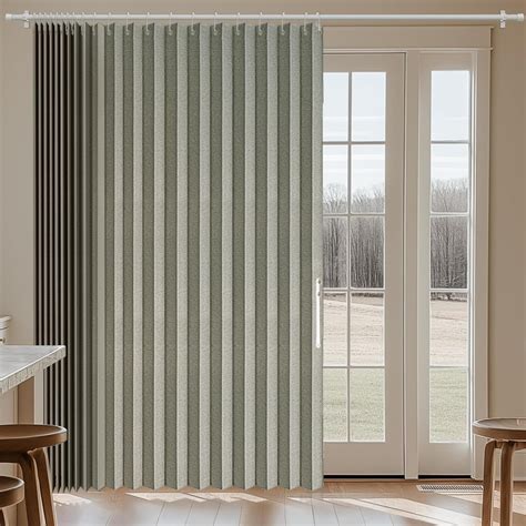 100% Blackout Curtains Patio Door Curtain Accordion Door Sliding Door