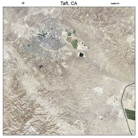 Aerial Photography Map of Taft, CA California