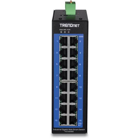 16 Port Industrial Gigabit Web Smart DIN Rail Switch Industrial