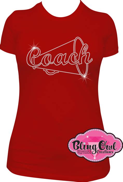 Cheer Coach 1 Rhinestone Transfer Only Bling Owl Creations