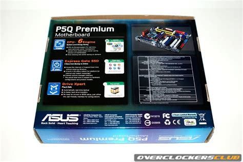 Asus P Q Premium Review Overclockers Club