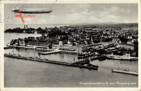 Friedrichshafen Am Bodensee Zeppelin Ber Dem Hafen Lz Graf