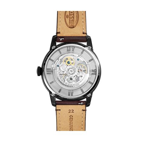 Fossil Townsman Automatic Dark Brown Leather Mens Watch ME3098