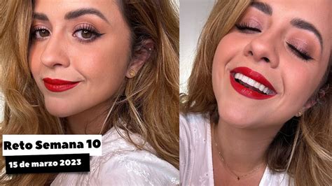 Reto Semana Maquillaje Sencillo Con Labios Rojos Youtube