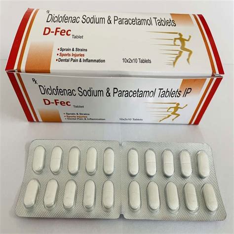 100mg Diclofenac Sodium Paracetamol Tablets At Rs 690box