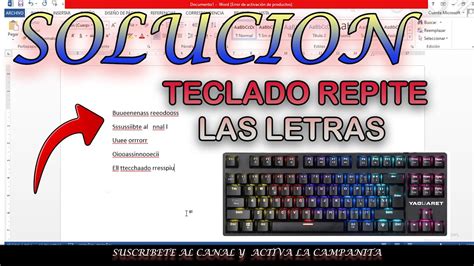 Soluci N Al Problema Con El Teclado Repite Las Letras De Manera