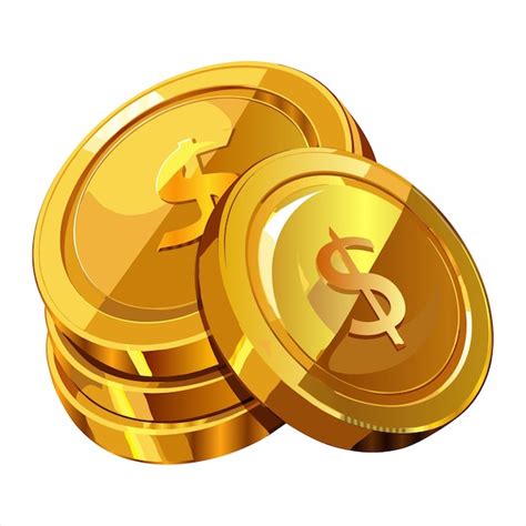 Premium Vector A Stack Of Gold Coins With A Dollar Symbol On The Top