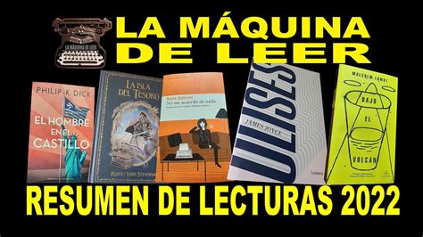 LECTURAS 2022 LA MAQUINA DE LEER YouTube