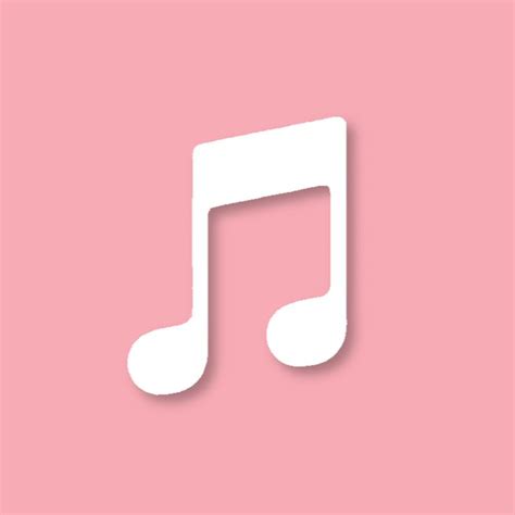 Music Ios App Icon Pastel Pink Ícones Personalizados Aplicativos Ícones