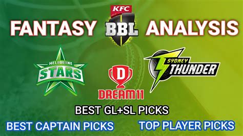 Thu Vs Sta Dream Team Thu Vs Sta Prediction Bbl T Prediction