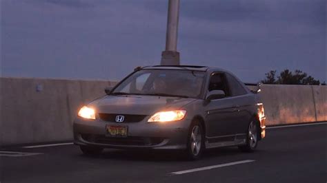 Honda Civic Em Shoot Flames Full Straight Pipe D A Youtube