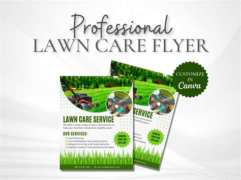 Lawn Care Service Flyer Template Customizable In Canva Small Business