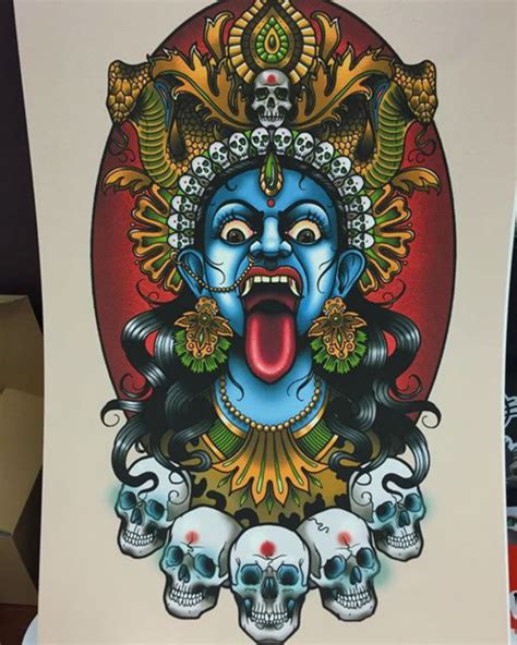 Drew Shallis Kali Tattoo Kali Goddess Lord Ganesha Paintings