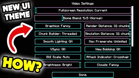 How To Enable High Contrast Dark Ui Theme In Minecraft New