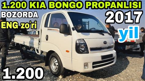 2 MART QOQON MASHINA BOZORIDA KIA BONGO 1 200 PROPANLISI VA HUNDAY