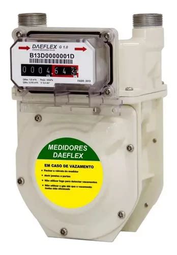 Medidor De Gás Daeflex G 1 0 Natural Gn E Glp Parcelamento sem juros