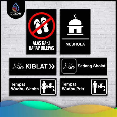 Jual Sign Board Akrilik Mushola Sign Acrylic Mushola Murah Shopee