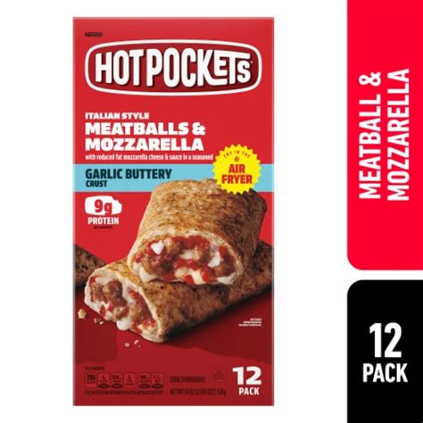 Hot Pockets Italian Style Meatballs And Mozzarella Frozen Snacks Oz