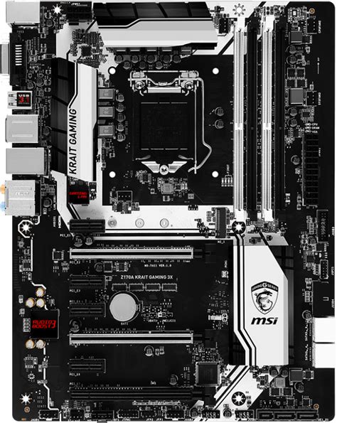 Msi Z170a Krait Gaming 3x Motherboard Specifications On Motherboarddb