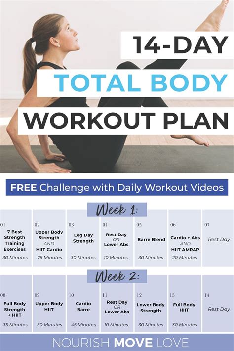 Free 14 Day Workout Challenge Pdf Nourish Move Love