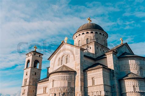 Church Cathedral Of The Resurrection Of Christ In Podgorica Stock