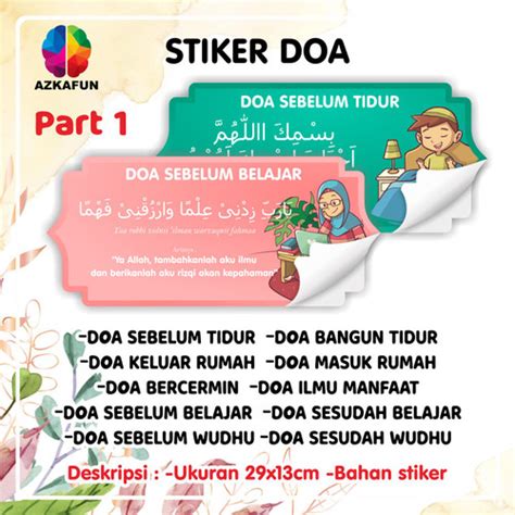 Jual Stiker Doa Sehari Hari Edisi Doa Sehari Hari Part Sdoa