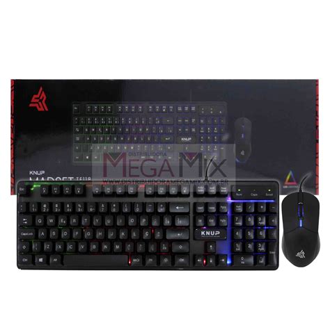 Kit Teclado Mouse Gamer Rgb Te Knup Mega Mix