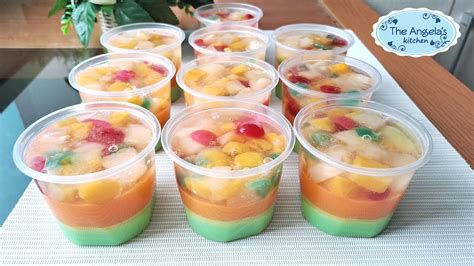 Puding Buah Cup Cup Fruit Pudding Aneka Puding YouTube