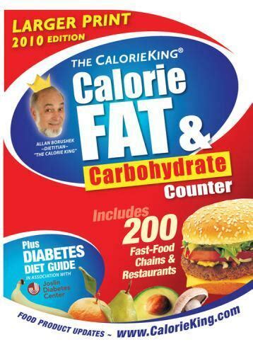 The Calorieking Calorie Fat And Carbohydrate Counter 2010 Larger