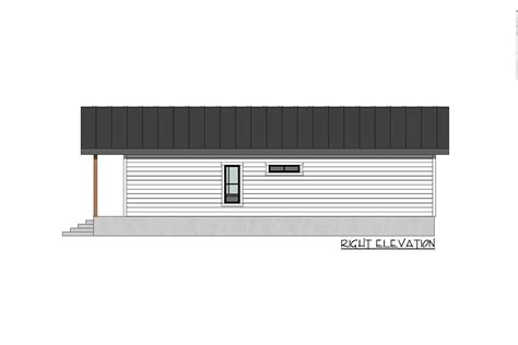 Single Story 1 Bedroom Cabin Cottage House With Master Suite House Plan