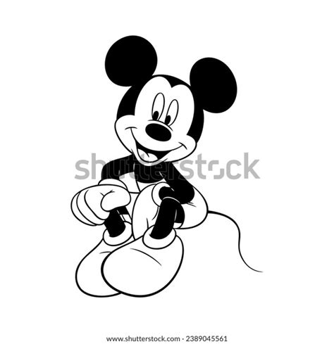 Image Coloring Cartoon Character Mickey Mouse Stock Vector Royalty