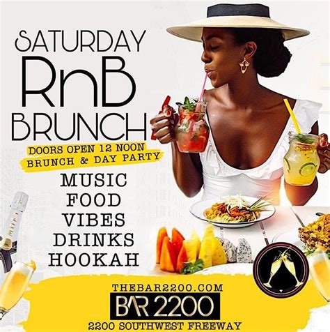 Rnb Saturday Brunch And Day Party Bar 2200 Playing Your Favorite Randb