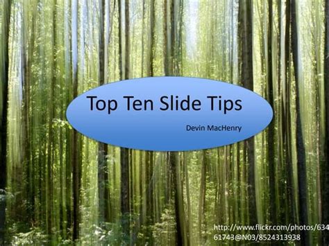 Top Ten Presentation Tips