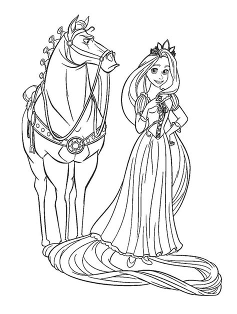 Dibujos De Maximus Y Princesa Rapunzel Para Colorear Para Colorear