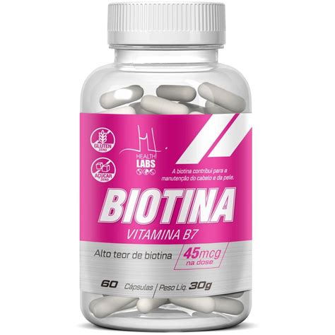 Biotina Vitamina B7 60 Cápsulas Health Labs Fitfield