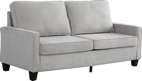 Oulluo Gray Sofa Couch Mid Century Love Seat Sofa For Living Room