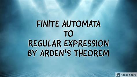 42 Unit 2 Ardens Theorem Conversion Of Finite Automata To